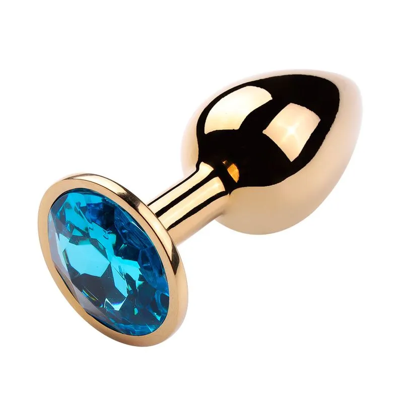 Plug Anal Dourado com Pedra Redonda Vip Mix