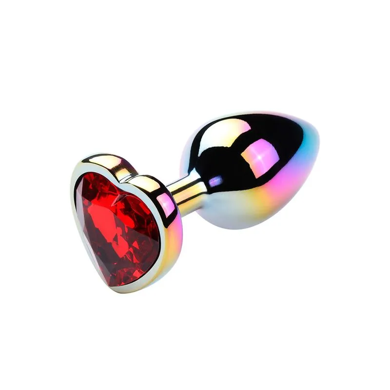 Plug Anal Colorido com Pedra Coração Vip Mix