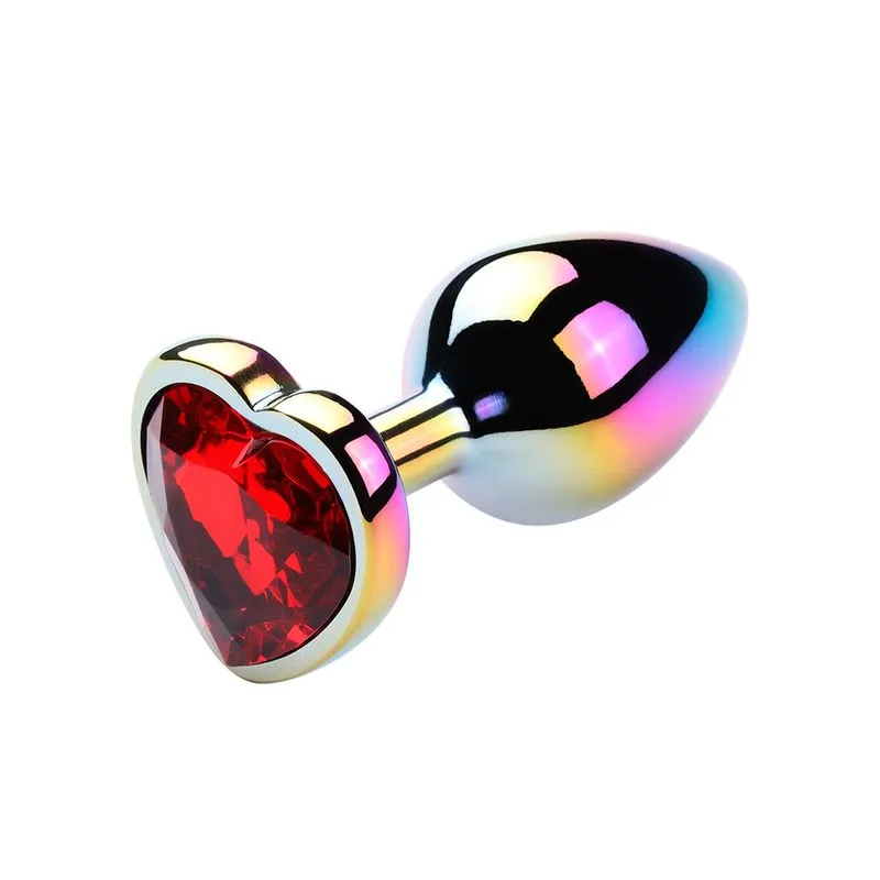 Plug Anal Colorido com Pedra Coração Vip Mix
