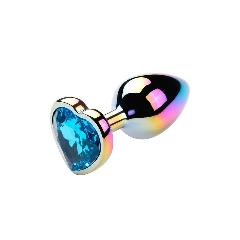 Plug Anal Colorido com Pedra Coração Vip Mix