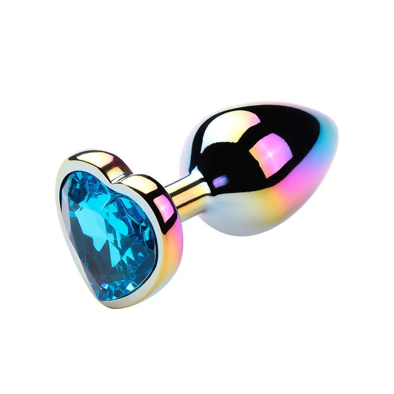 Plug Anal Colorido com Pedra Coração Vip Mix