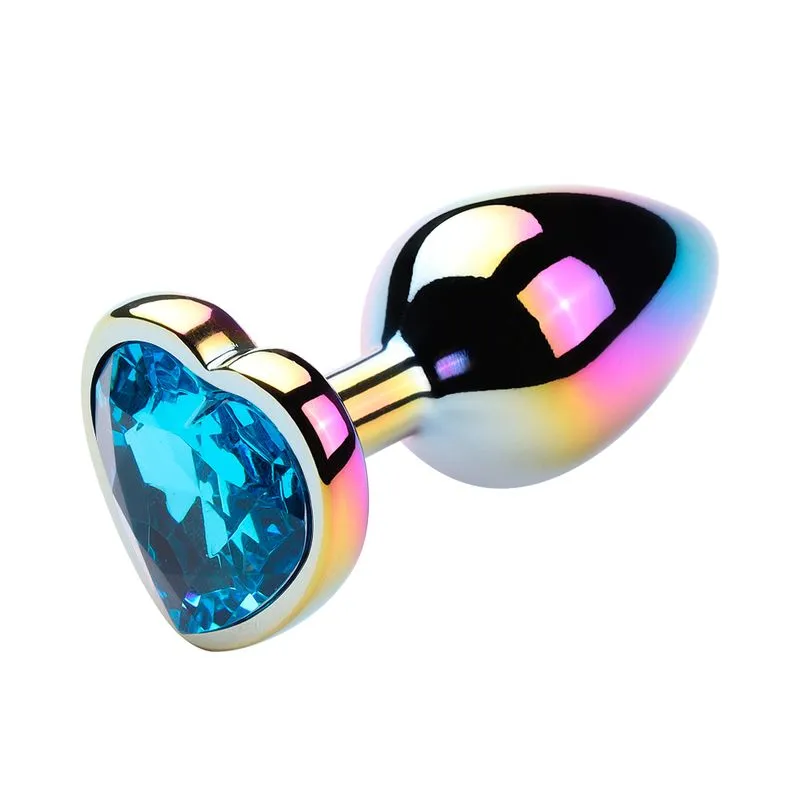 Plug Anal Colorido com Pedra Coração Vip Mix