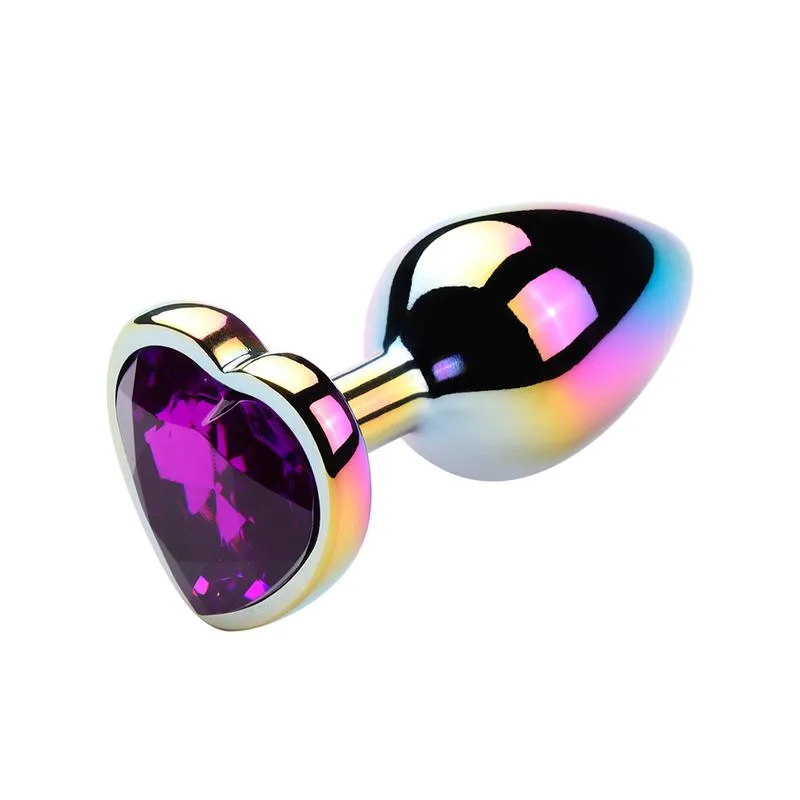 Plug Anal Colorido com Pedra Coração Vip Mix