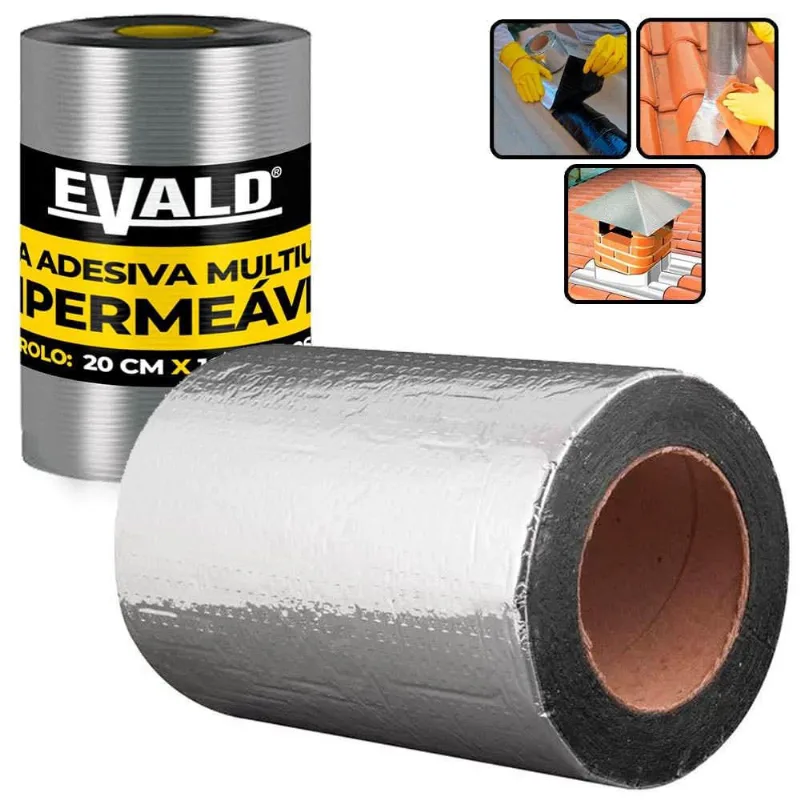 Fita Autoadesiva Multiuso Manta Asfáltica 20 cm x 10 Metros evald