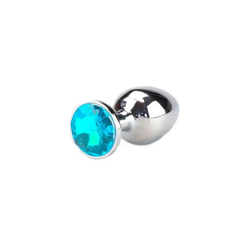 Plug Anal em Alumínio com Pedra em Cores Diversas Vip Mix Plug em Metal Pequeno com Pedra em Cores Diversas Vip Mix