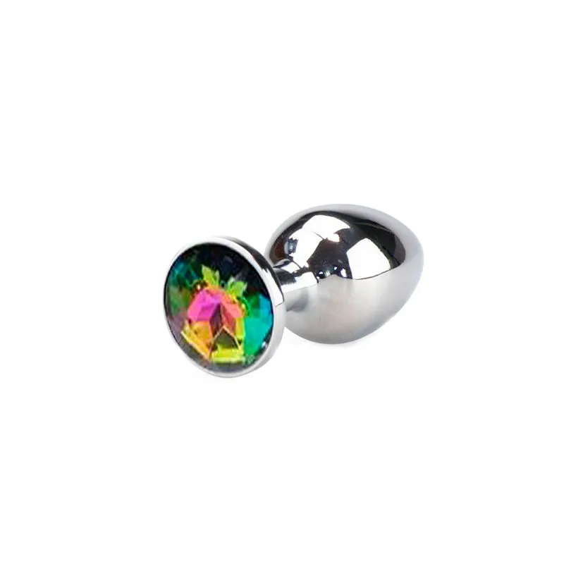 Plug Anal em Alumínio com Pedra em Cores Diversas Vip Mix Plug em Metal Pequeno com Pedra em Cores Diversas Vip Mix