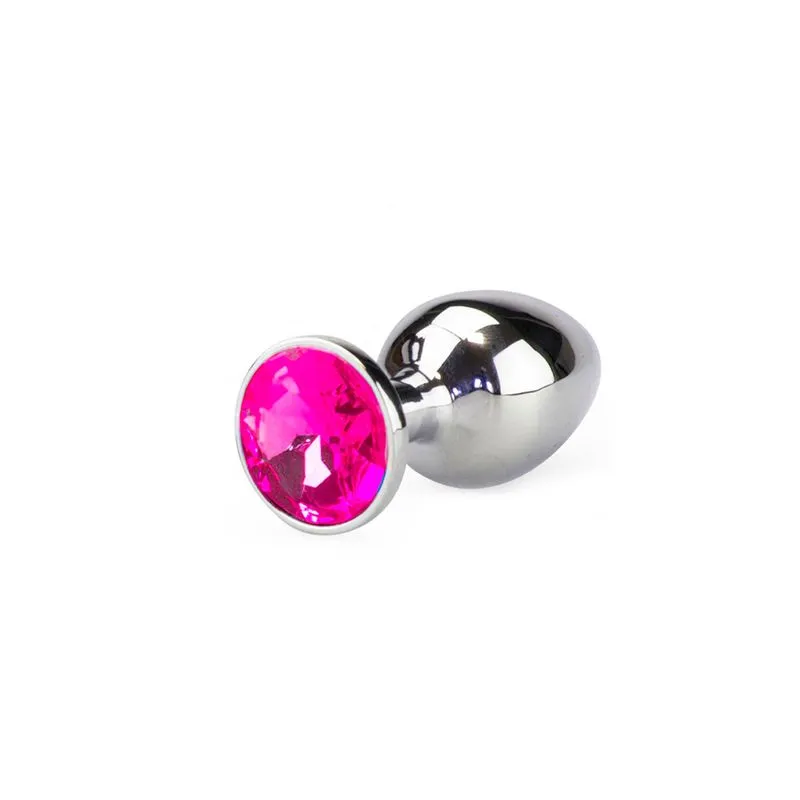 Plug Anal em Alumínio com Pedra em Cores Diversas Vip Mix Plug em Metal Pequeno com Pedra em Cores Diversas Vip Mix