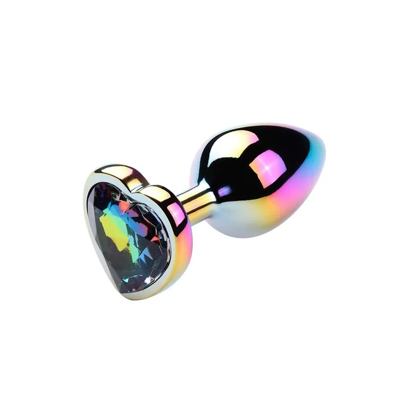 Plug Anal Colorido com Pedra Coração Vip Mix