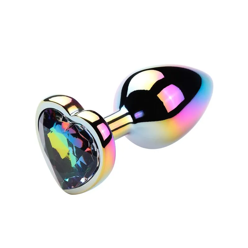 Plug Anal Colorido com Pedra Coração Vip Mix