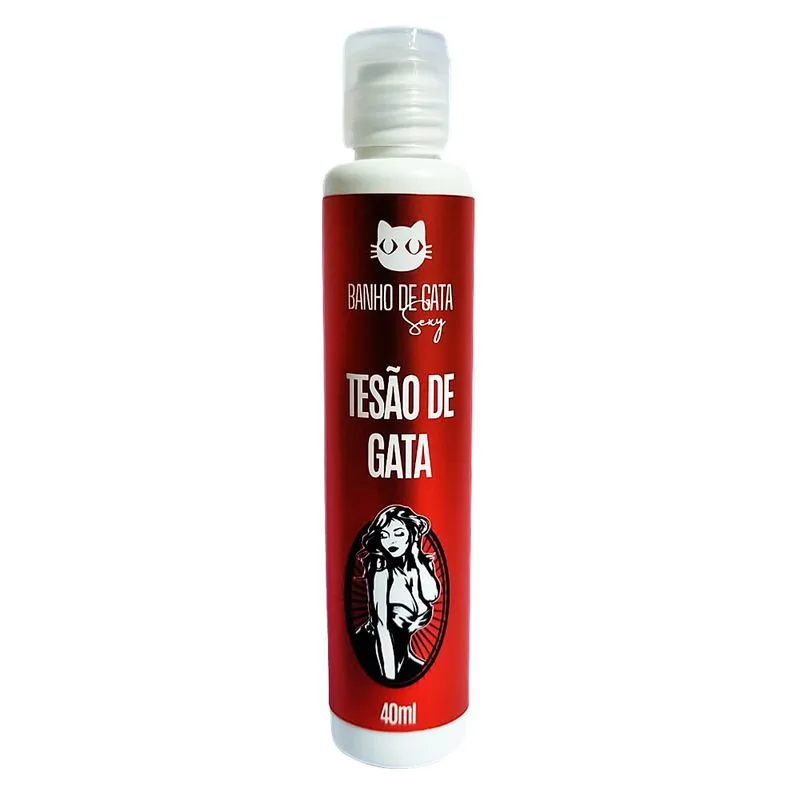 Tesão de Gata Gel de Massagem Beijável Linha Tesão 40 ml Banho de Gata