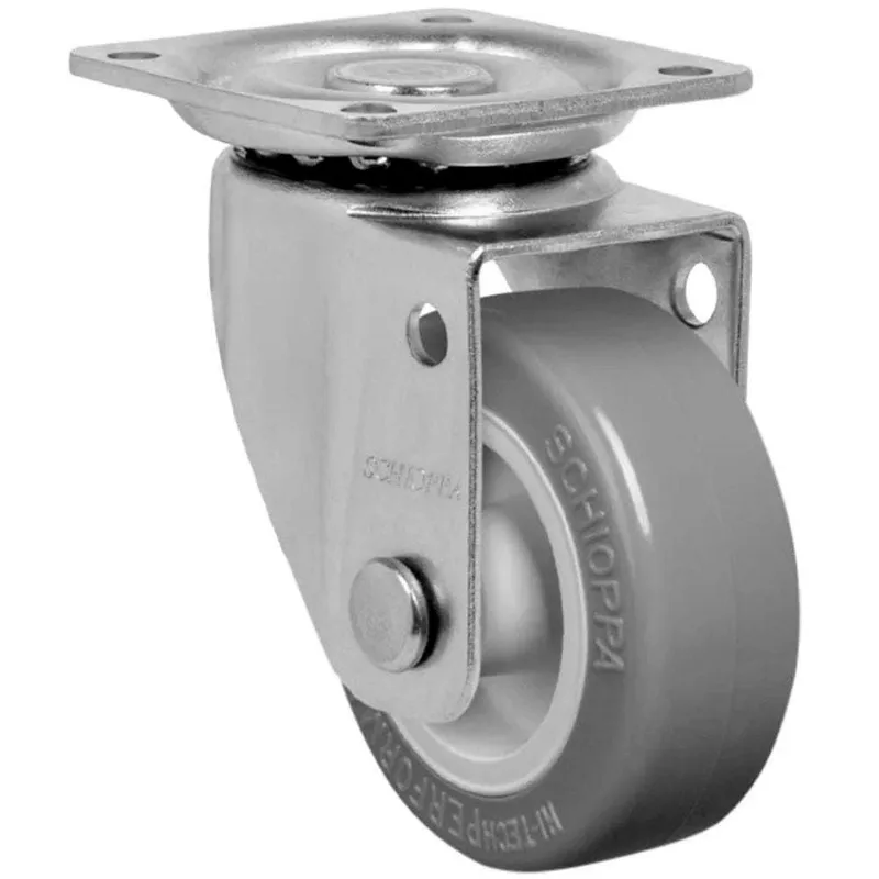 Rodízio Giratório pvc c/ Placa s/ Freio 41mm até 35kg glap 158 bp-sm schioppa