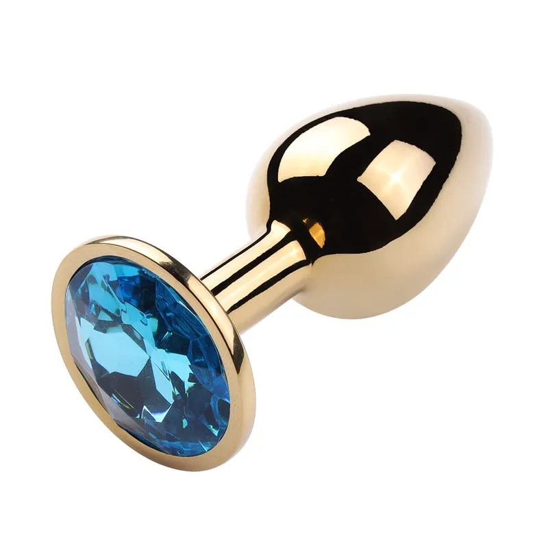 Plug Anal Dourado com Pedra Redonda Vip Mix