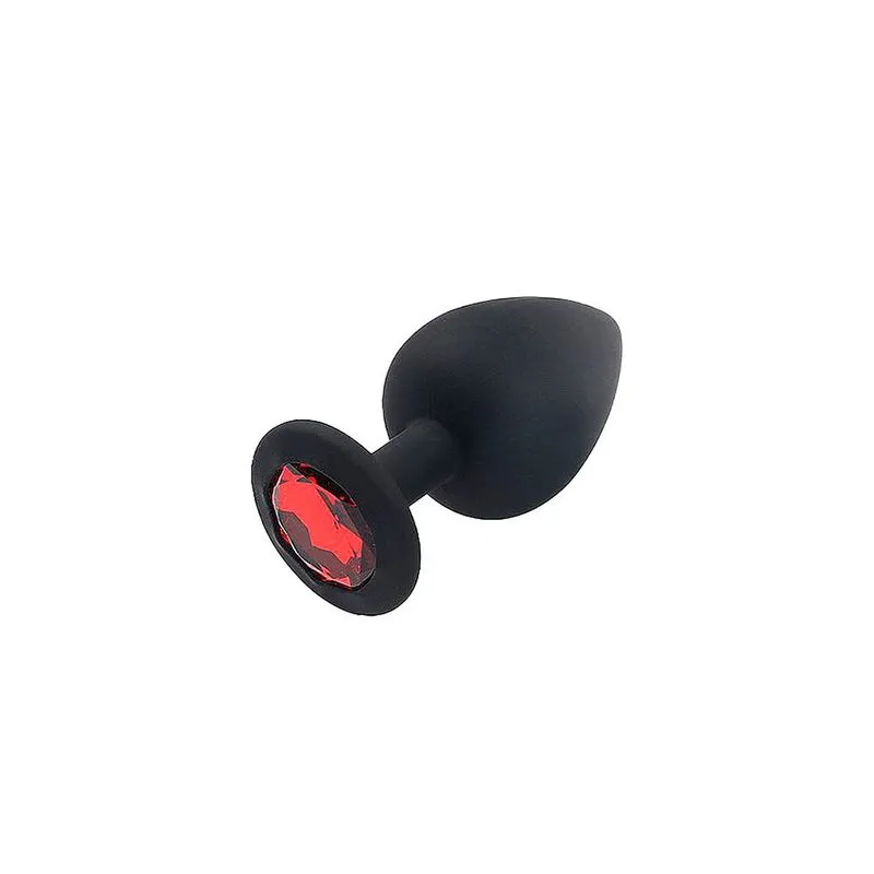 Plug Anal Redondo em Silicone com Pedra Sexy Import