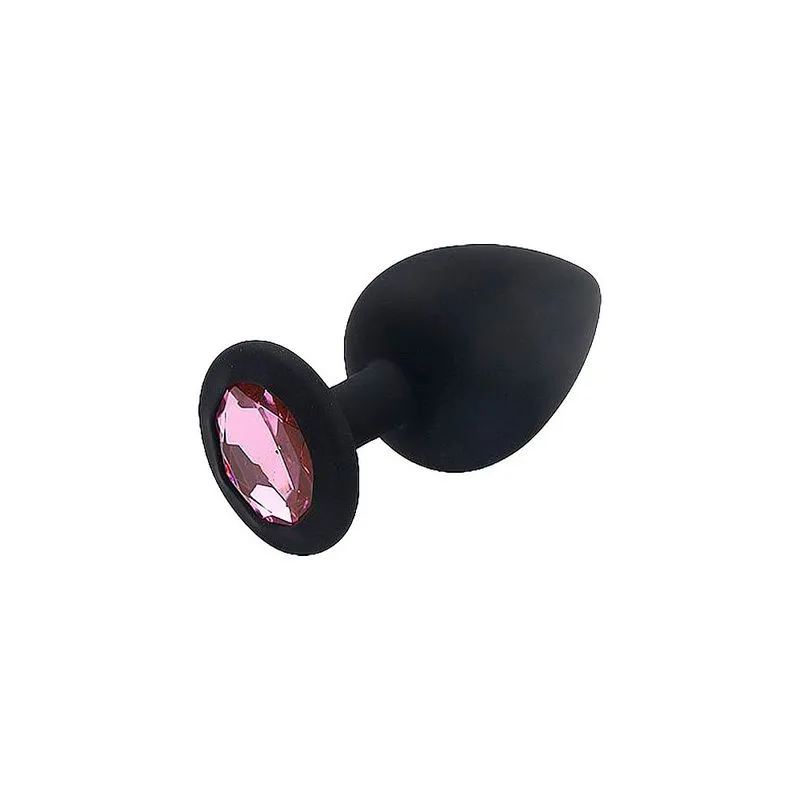 Plug Anal Redondo em Silicone com Pedra Sexy Import
