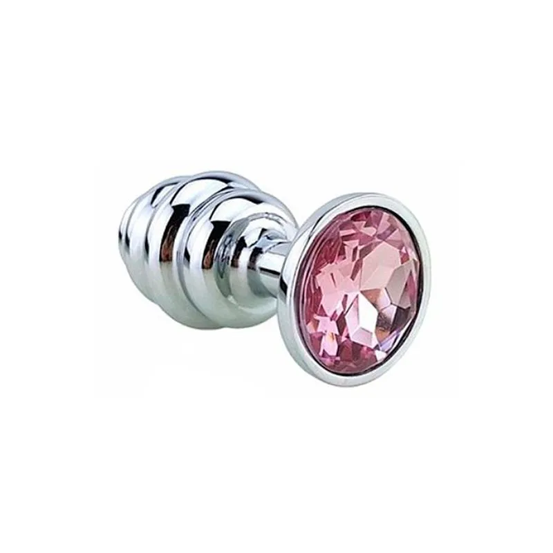 Plug Anal de Aço Inoxidável Escalonado com Cristal Sexy Import
