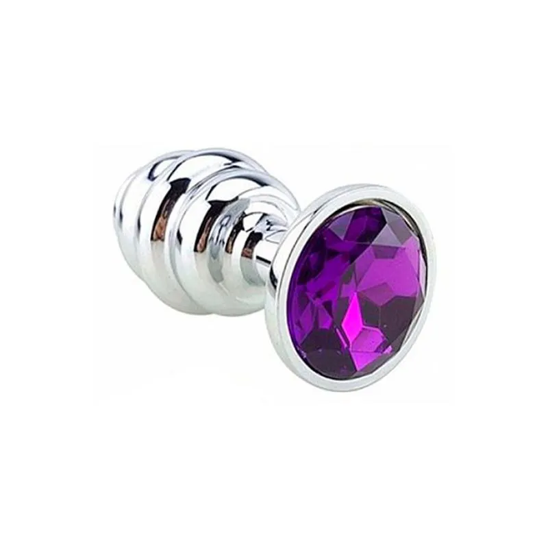 Plug Anal de Aço Inoxidável Escalonado com Cristal Sexy Import