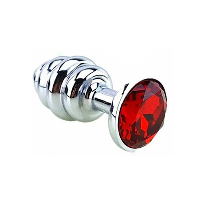 Plug Anal de Aço Inoxidável Escalonado com Cristal Sexy Import