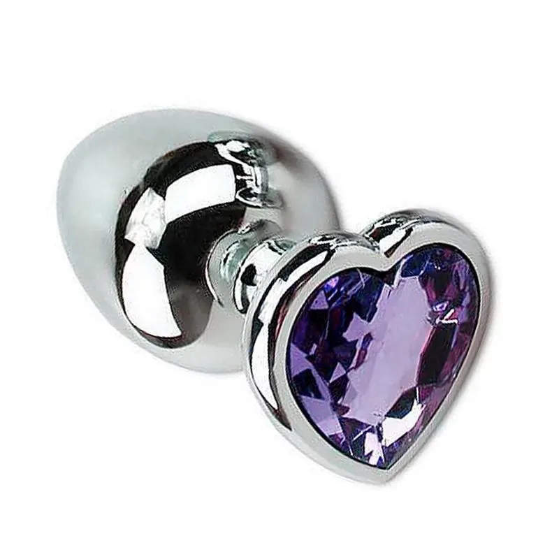 Plug Anal Cônico com Cristal Formato Coração M Sexy Import