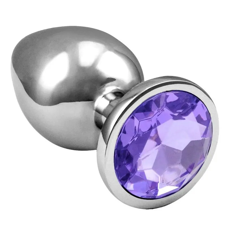 Plug Anal de Aço Inoxidável com Cristal Arredondado Sexy Import