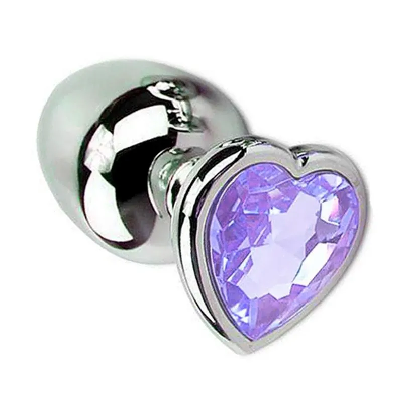 Plug Anal Cônico com Cristal Formato Coração P Sexy Import