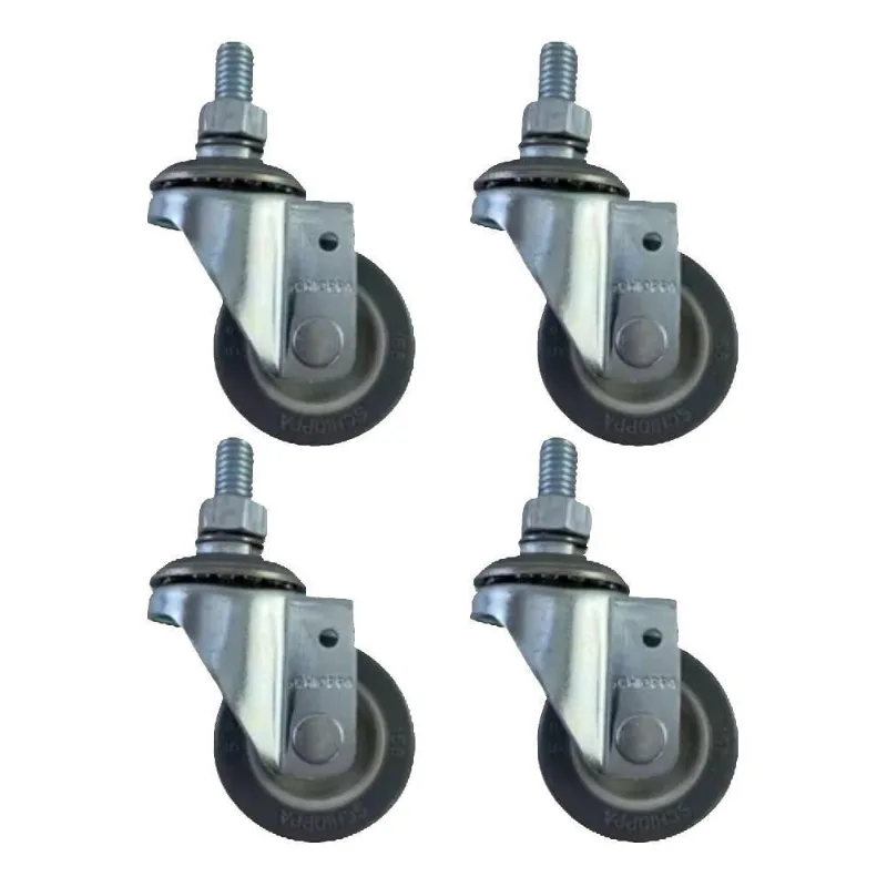 Rodizio Giratório 41mm Espiga 3/8 pol Até 35kg 4 Unidades schioppa