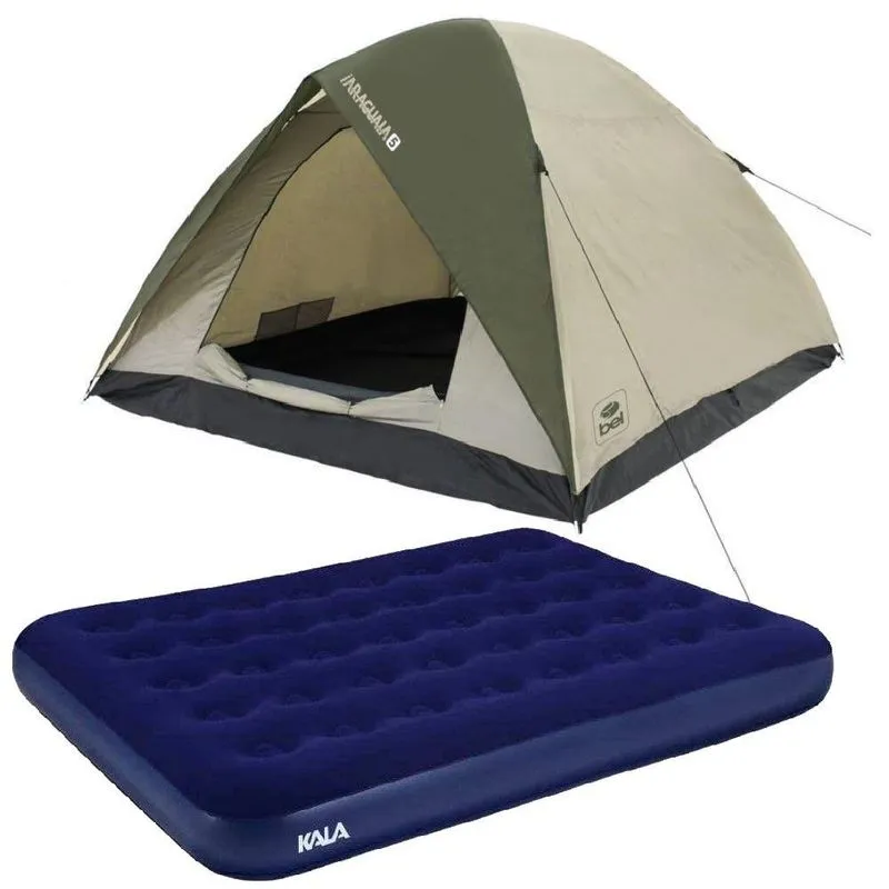 Barraca Camping Araguaia Premium 4 Pessoas Com Colchão Casal Kala