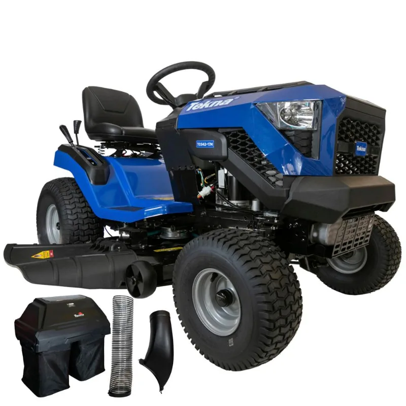 Trator Cortador De Grama À Gasolina 17hp 4t Com Corte 1,07m Com Recolhedor 42pol Tekna