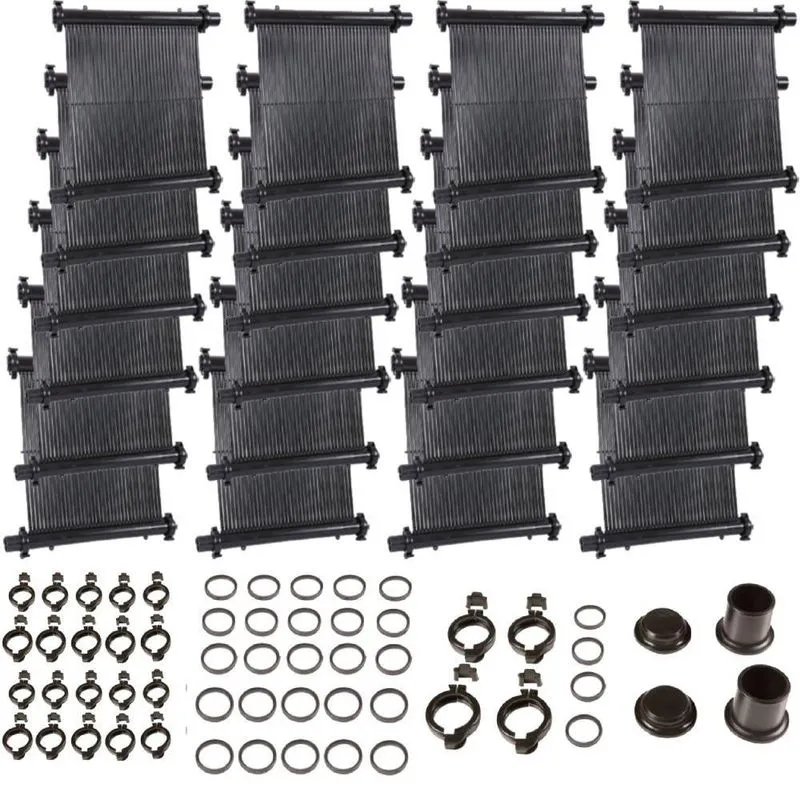 Kit 24 Placas Solar 0,50m X 3m Para Piscinas Até 46.000 Litros Com Acessórios Fluidra