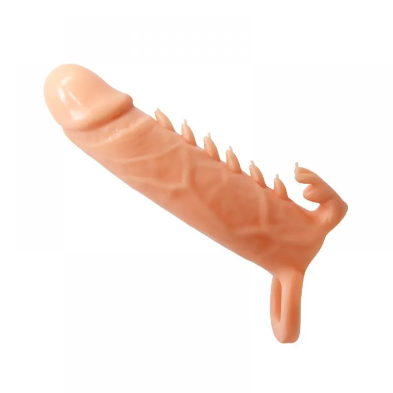 Pretty Love Capa Peniana com Alça para Escroto e Estimulador Clitoriano em Formato de Coelho Vip Mix