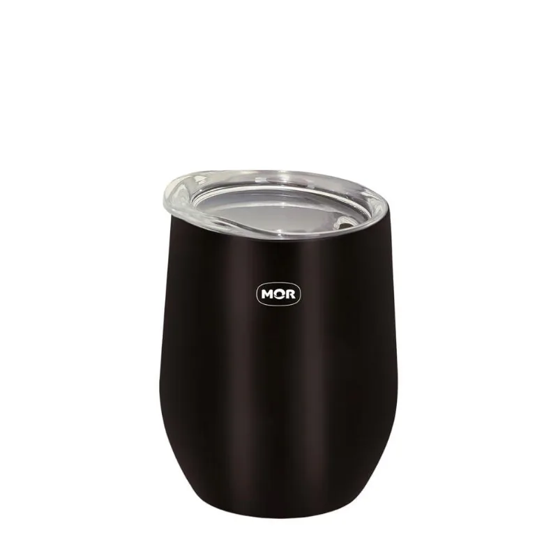 Copo Térmico com Tampa 360 ml Várias Cores MOR Preto