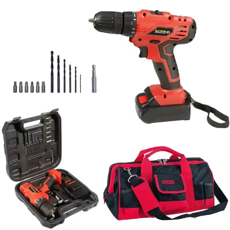 Parafusadeira Furadeira a Bateria 16V com Kit Brocas Bits schulz e Bolsa mtx