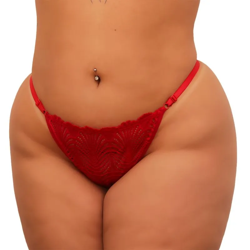 Calcinha Fio Plus "Gulosa" com Strass Tallyta Moda Apimentada
