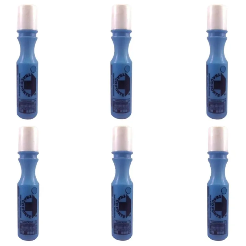 Kit 6 Marcadores Industriais Azul 2mm 60ml Híbrido M26-az60-2 Baden
