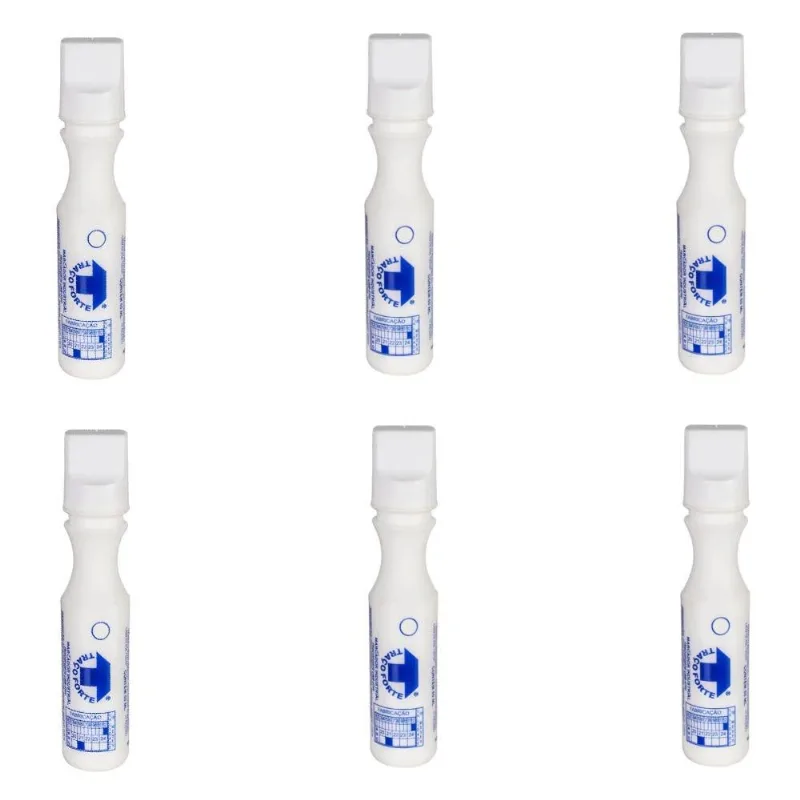 Kit 6 Marcadores Industriais Branco 3mm 60ml M26-br60-3 Baden