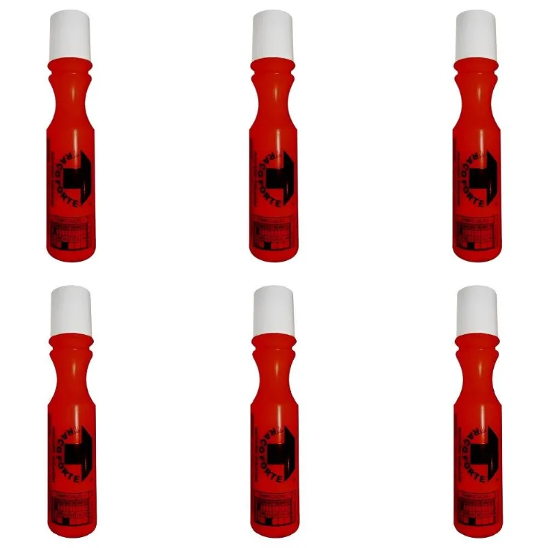 Kit Com 6 Marcadores Industriais 2mm Vermelho 60ml M26-vm60-2 Baden