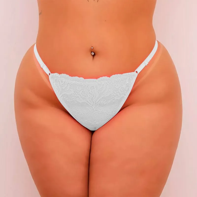 Calcinha Fio Plus "Trepadeira" com Strass Tallyta Moda Apimentada