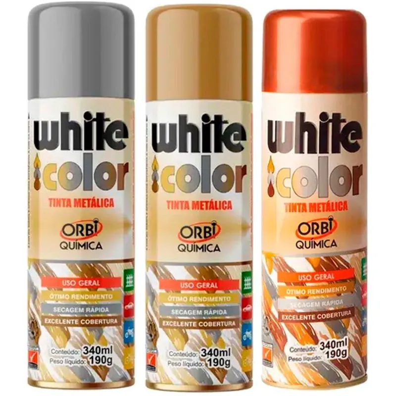 Tinta Spray Metálica Dourada 340ml 18756 Orbi