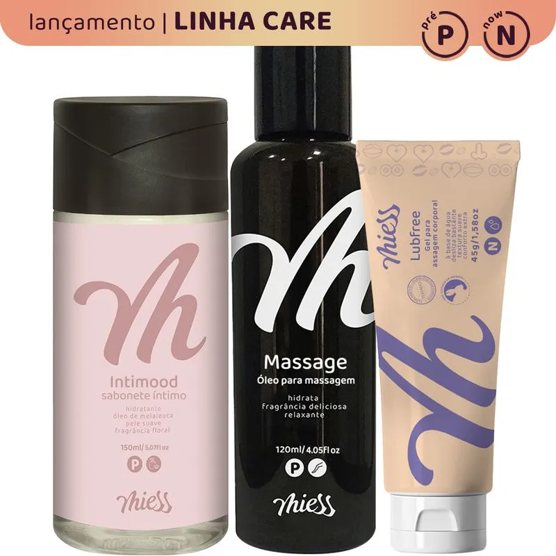 Kit Intimood, Lubfree e Massage Linha Care Miess