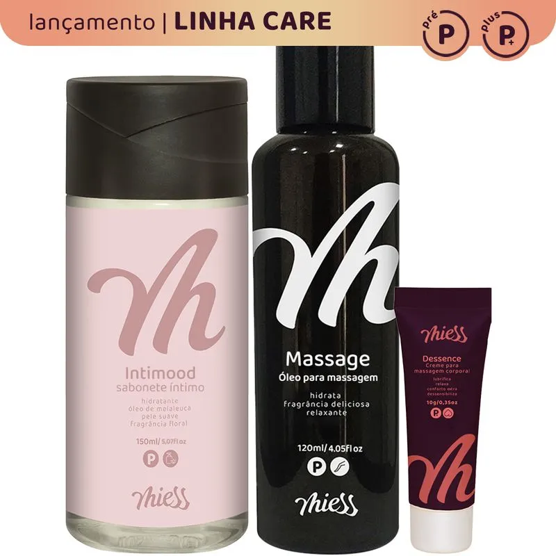 Kit Intimood, Massage e Dessense Linha Care Miess