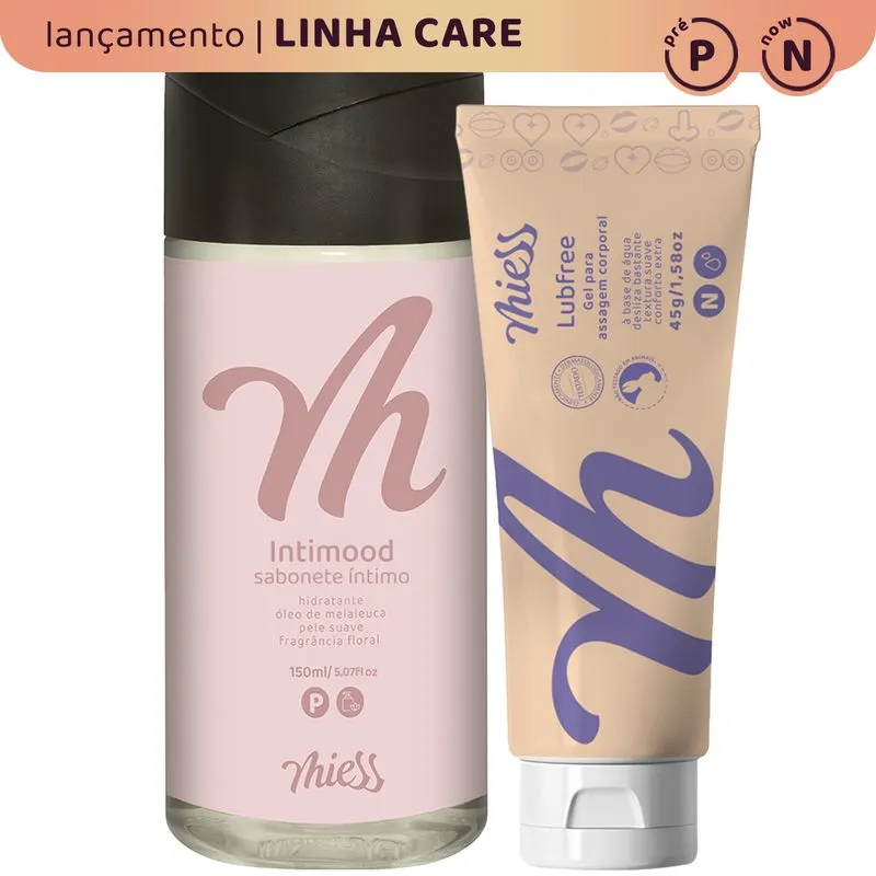 Kit Intimood e Lubfree Linha Care Miess
