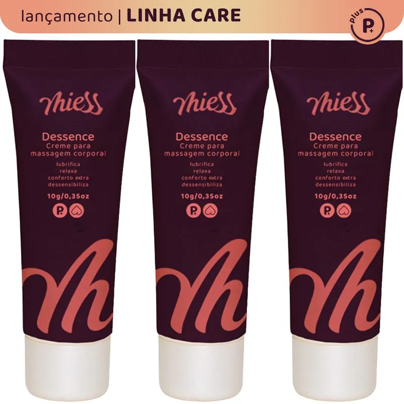 Kit Dessense Creme Dessensibilizante Anal 4 em 1 Linha Plus Care no Atacado com 3 unidades