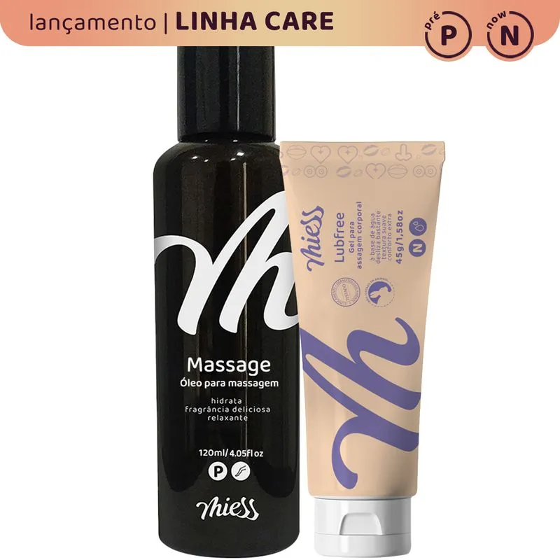 Kit Lubfree e Massage Linha Care Miess