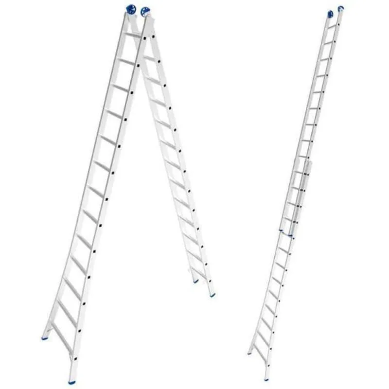 Escada de Alumínio Extensiva 2 x 13 Degraus 3,93 x 6,45 Metros evald