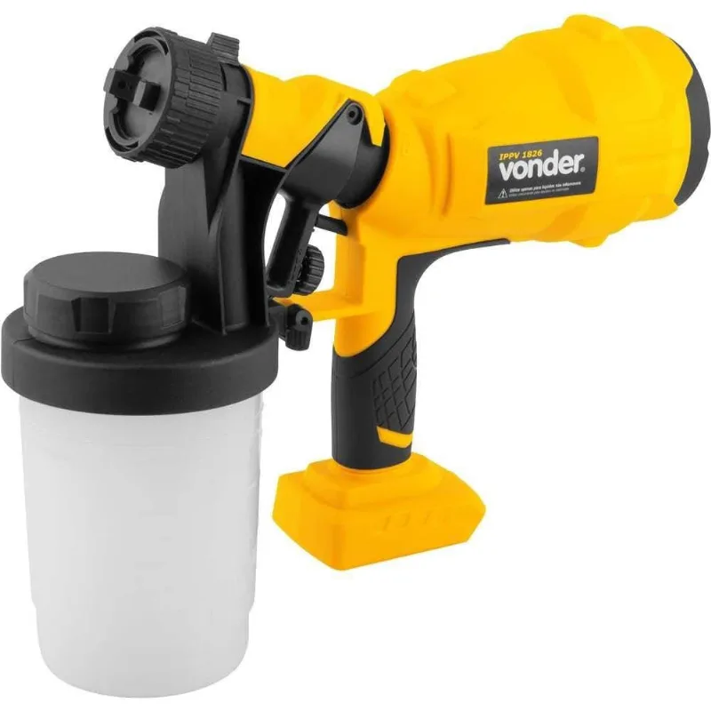 Pistola de Pintura à Bateria 18v sem Bateria e Carregador vonder