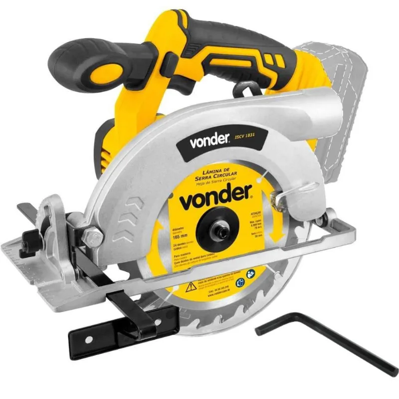 Serra Circular 6.1/2 pol à Bateria 18v sem Bateria e Carregador vonder