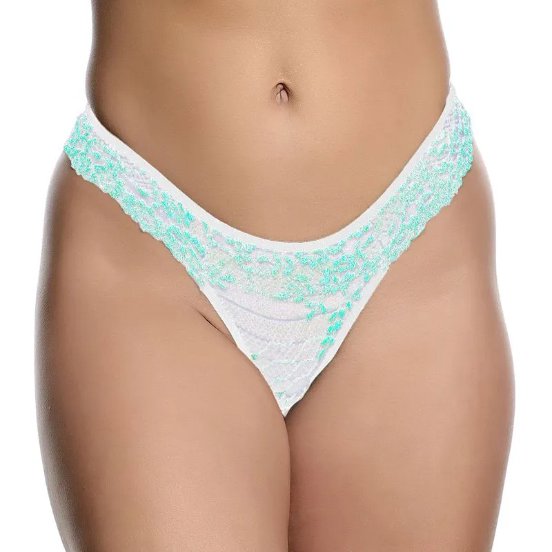 Calcinha Tanga Bicolor Detalhes em Renda Hot Love Calcinha Tanga com Detalhes em Renda Hot Love
