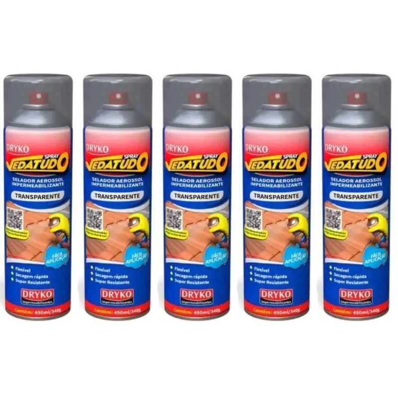Spray Impermeabilizante 400 Ml Com 5 Unidades Dryko