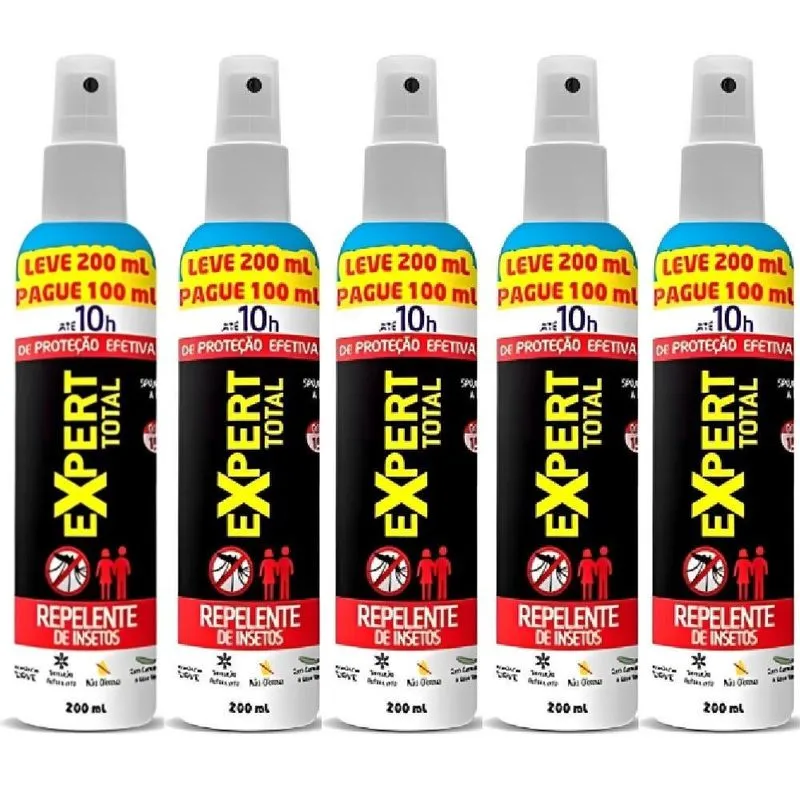 Kit 5 Repelentes Insetos Spray 200ML 0063669 nutriex