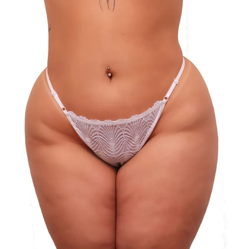 Calcinha Fio Plus "Me Come" com Strass Tallyta Moda Apimentada