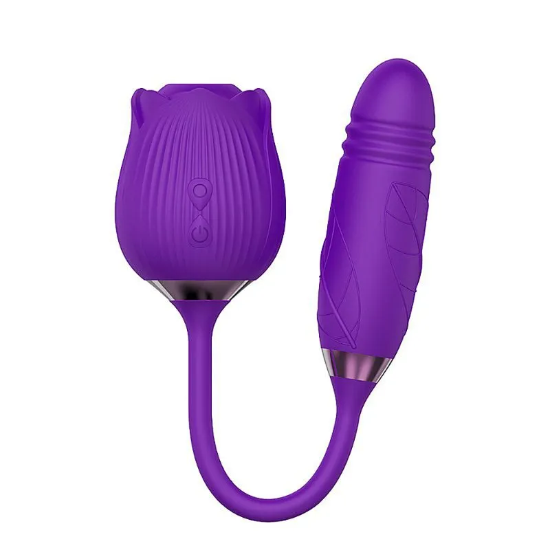 Flower Vibrador de Ponto G e Clitóris com Vai e Vem e 7 Modos de Vibração Sexy Import